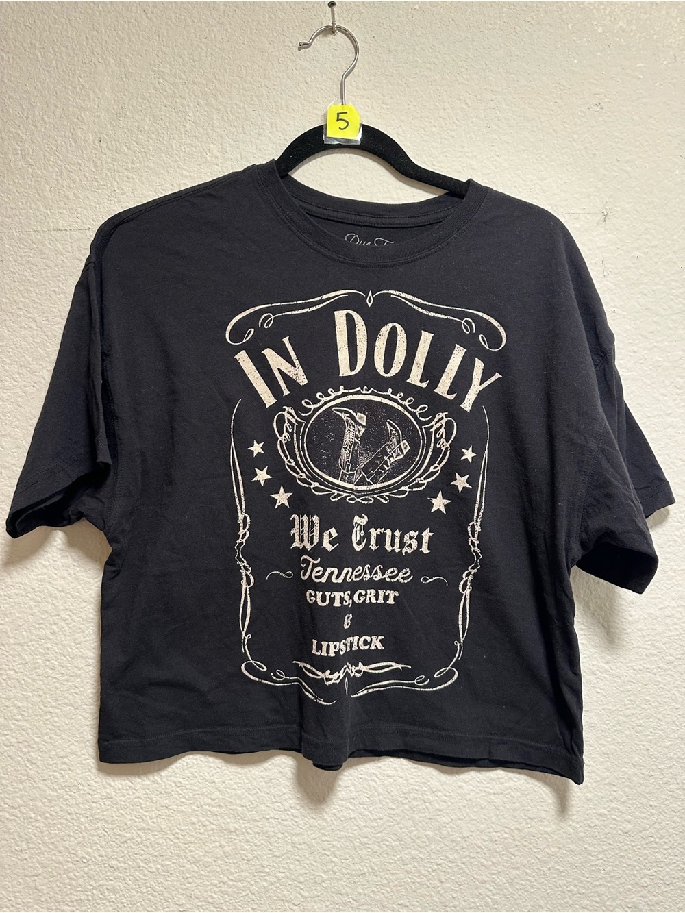 Rus Tee In Dolly We Trust Tennessee Western Cowgirl Graphic Tee Size Small